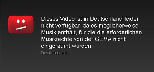 Auf YouTube gesperrte Videos