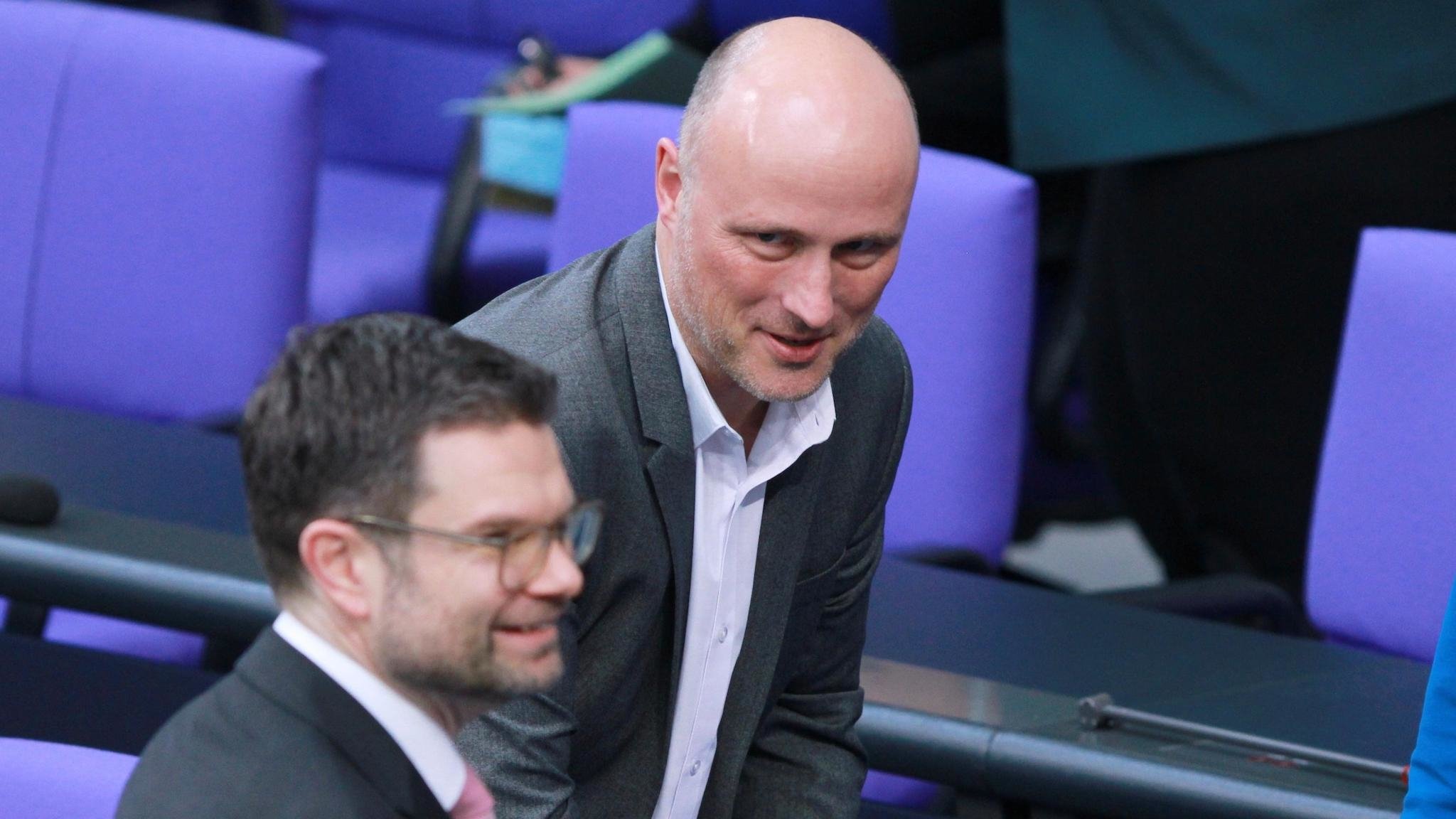 Sven Lehmann und Marco Buschmann im Deutschen Bundestag