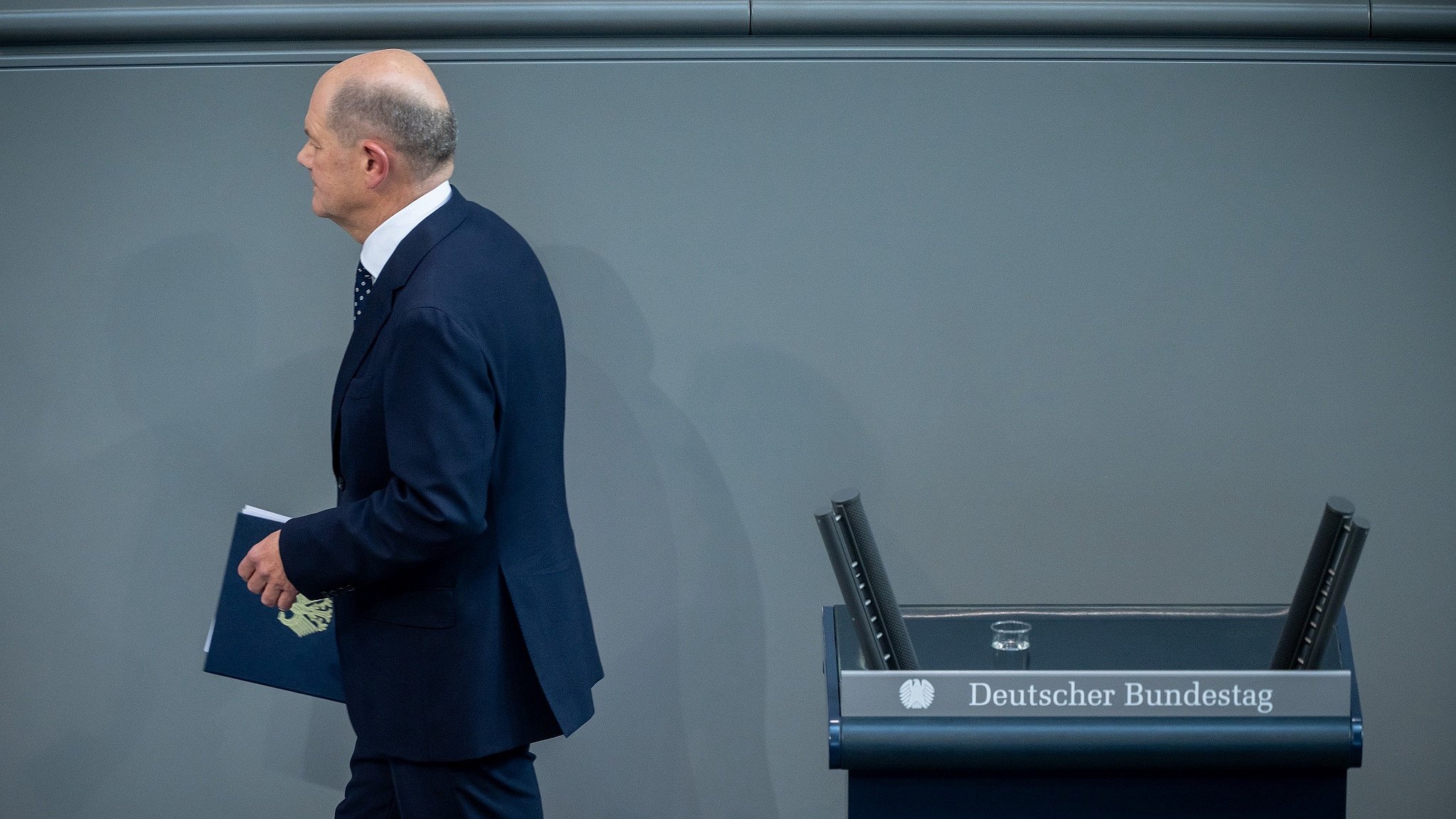 Olaf Scholz im Oktober 2024 im Deutschen Bundestag