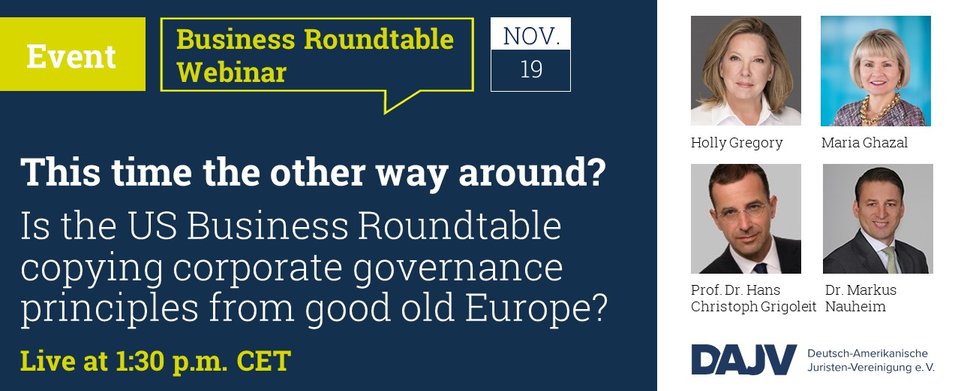 Is the US Business Roundtable copying corporate governance