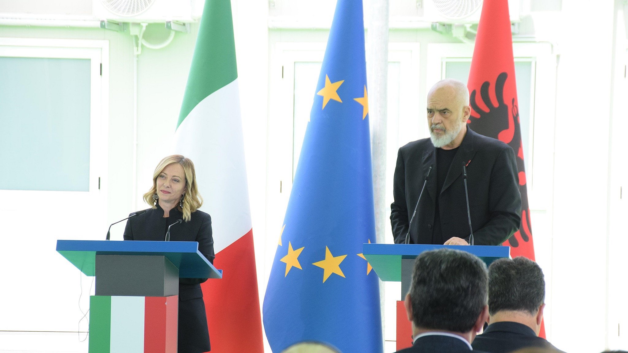 Die italienische Premierministerin Giorgia Meloni und der albanische Premierminister Edi Rama