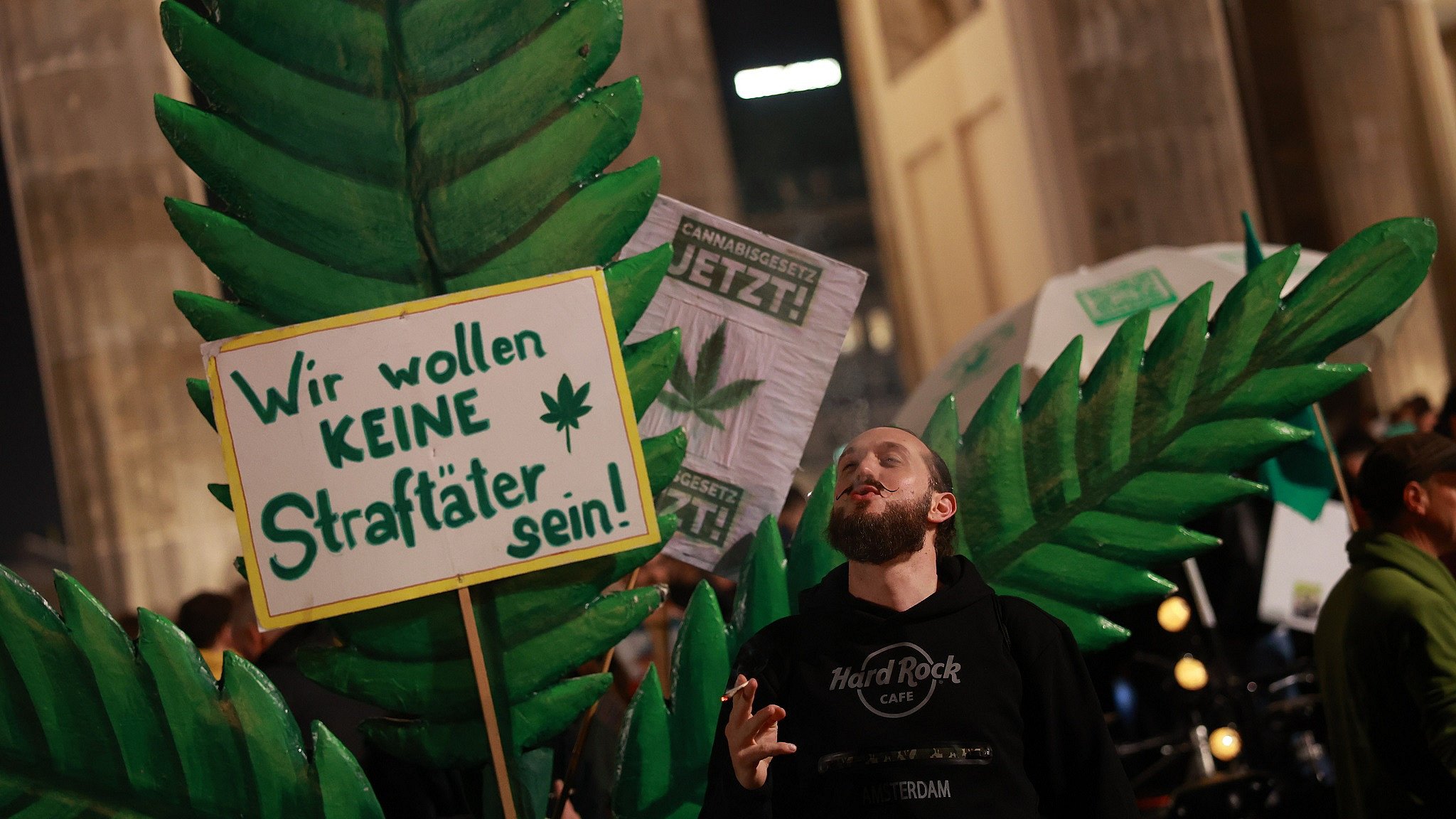 Demonstration zur Legalisierung von Cannabis am 01. April 2024 in Berlin