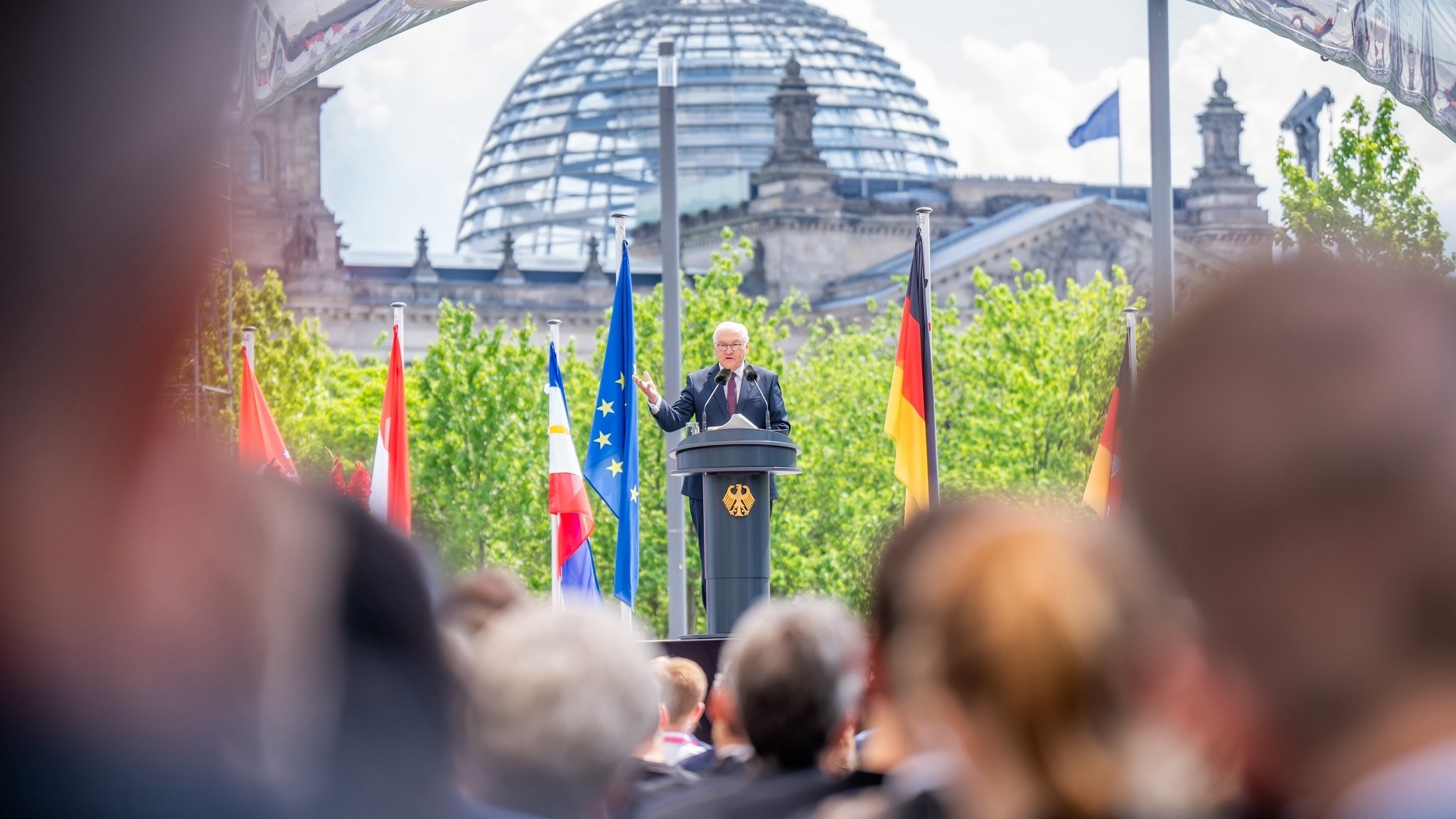 Bundespräsident Steinmeier bei der Feierstunde zu 75 Jahren Grundgesetz