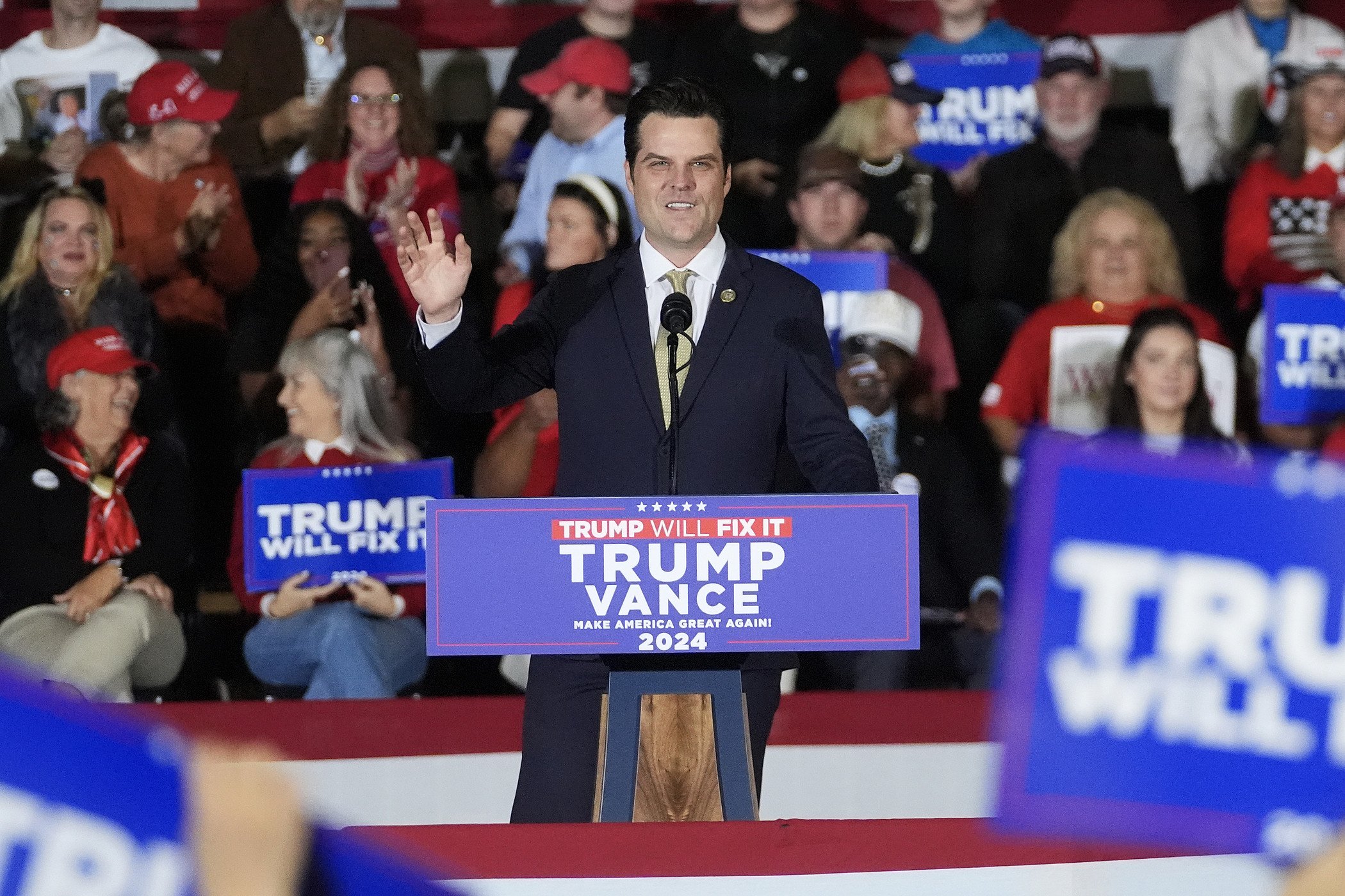 Matt Gaetz auf einer Trump-Wahlveranstaltung