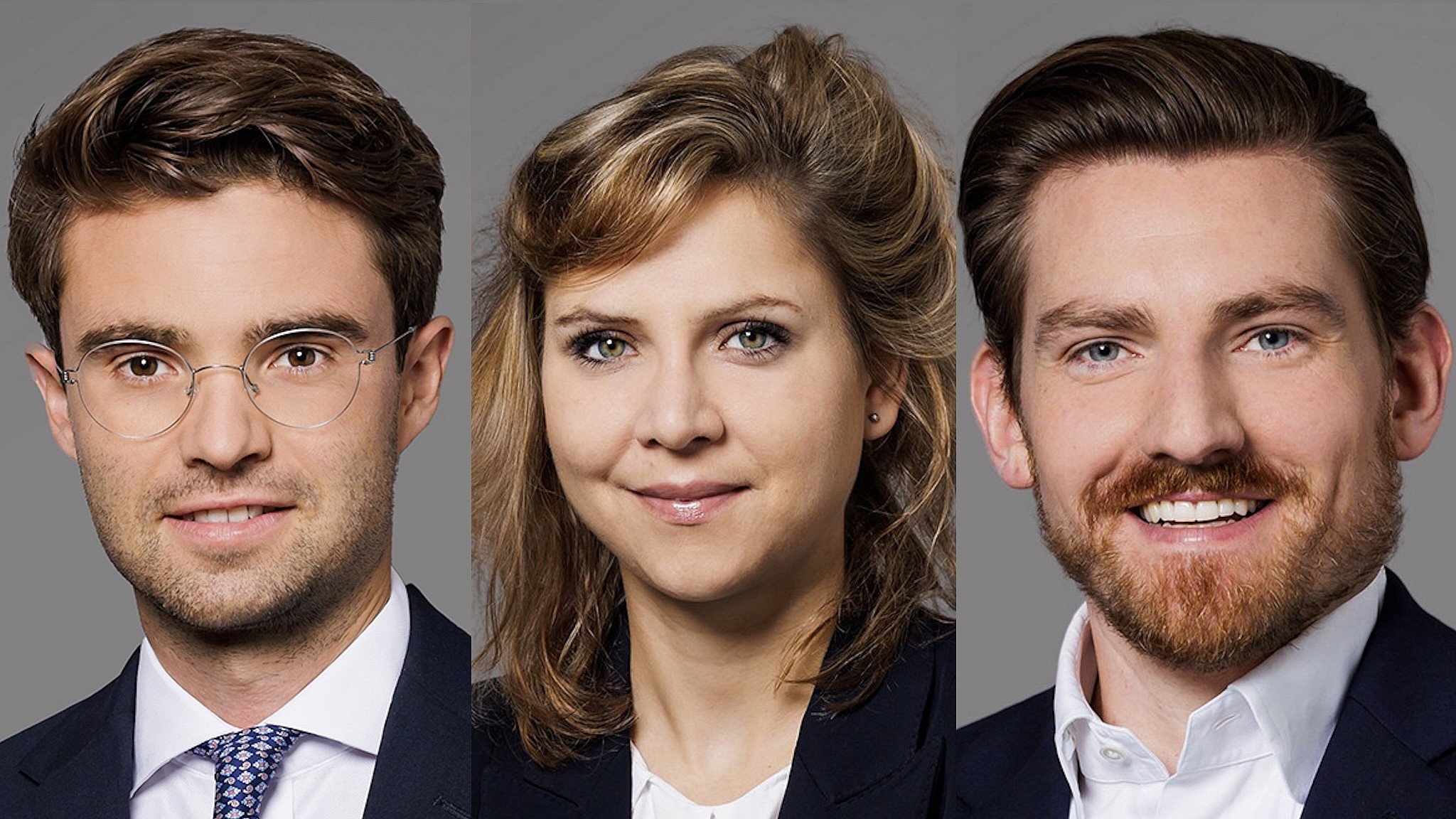 Johannes Lappe, Ann-Kathrin Ziegler und Maximilian Liegl