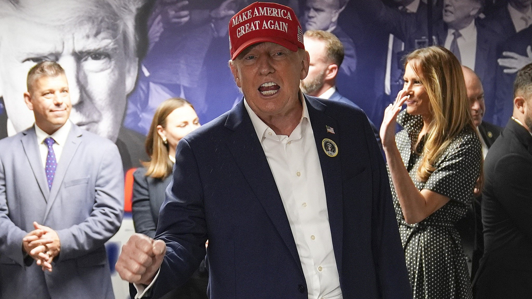 Donald Trump in seiner Wahlkampfzentrale in West Palm Beach