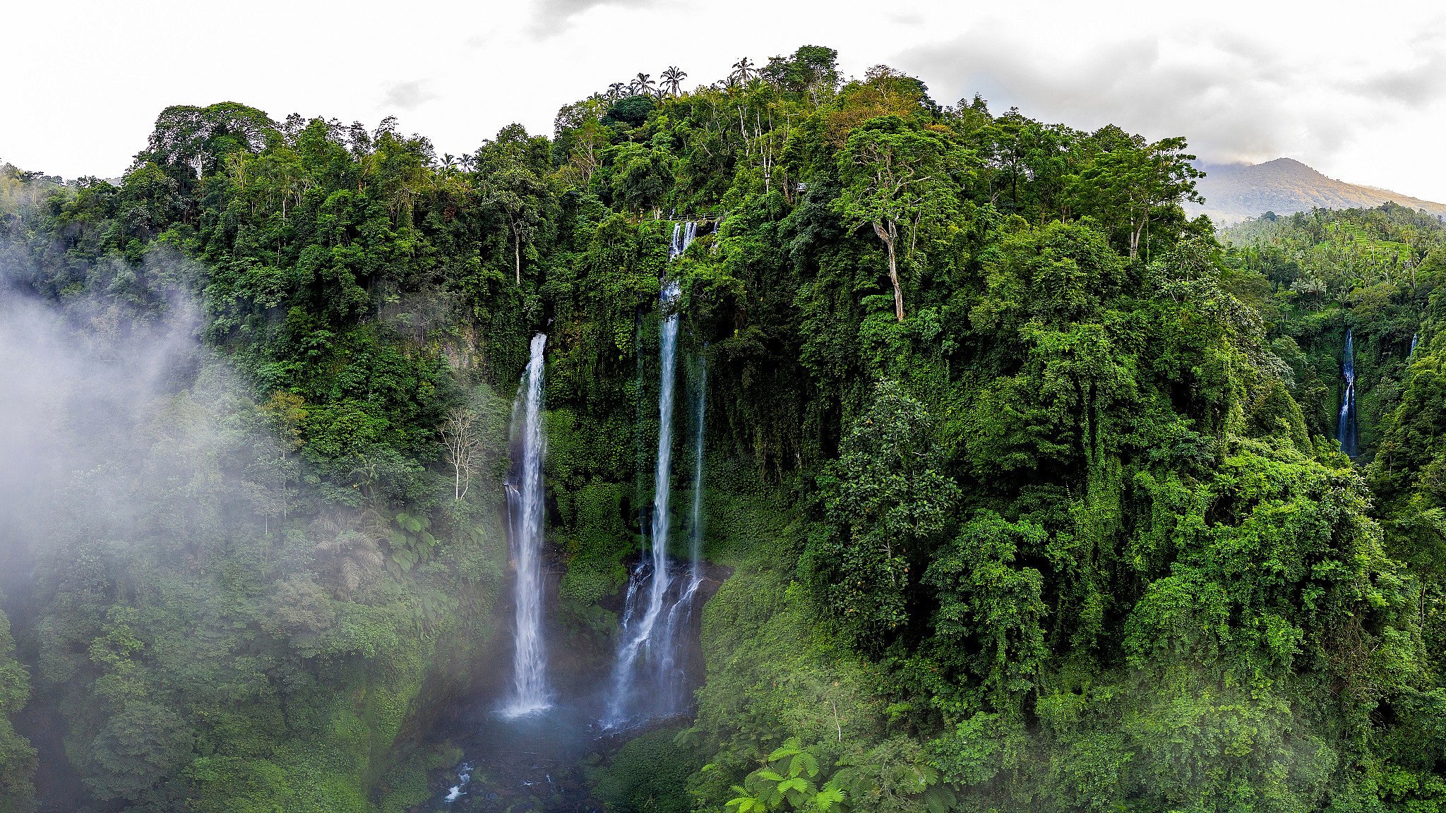 Sekumpul-Wasserfall im Regenwald auf Bali, Indonesien