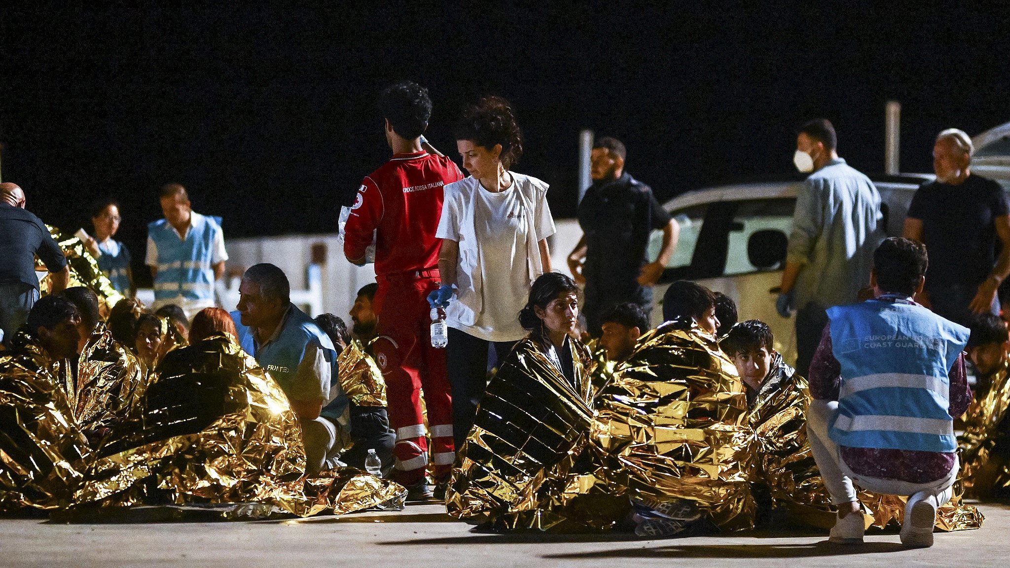 Ankunft von Flüchtlingen in Italien im September 2024