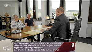 Richtern ist Rechtsberatung verboten, weiß auch das ZDF