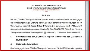 Verbotsbegründung des BMI